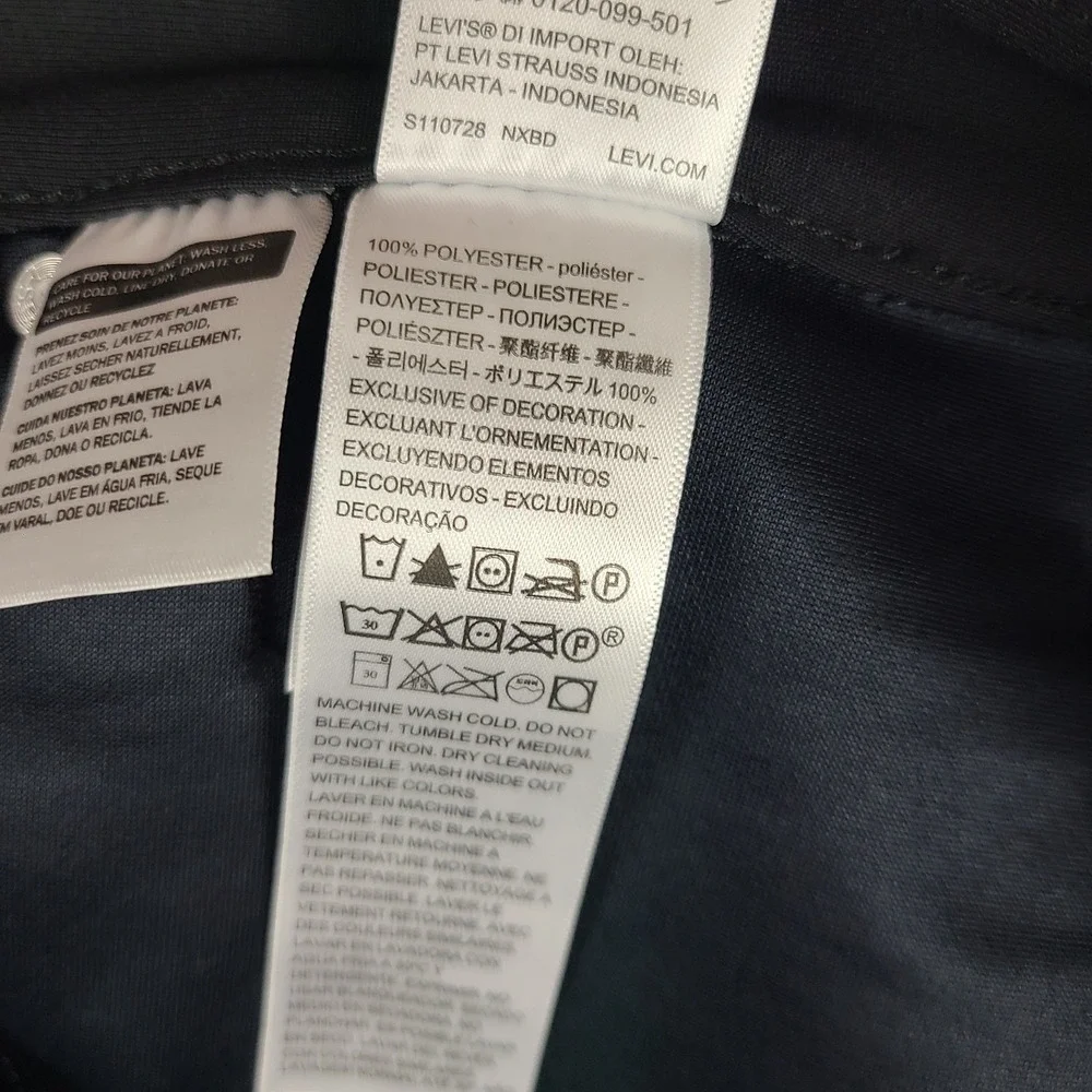 Levi's 511 Pants Mens 38x32 Black‎ Engineered For Movement Performance Tech Golf